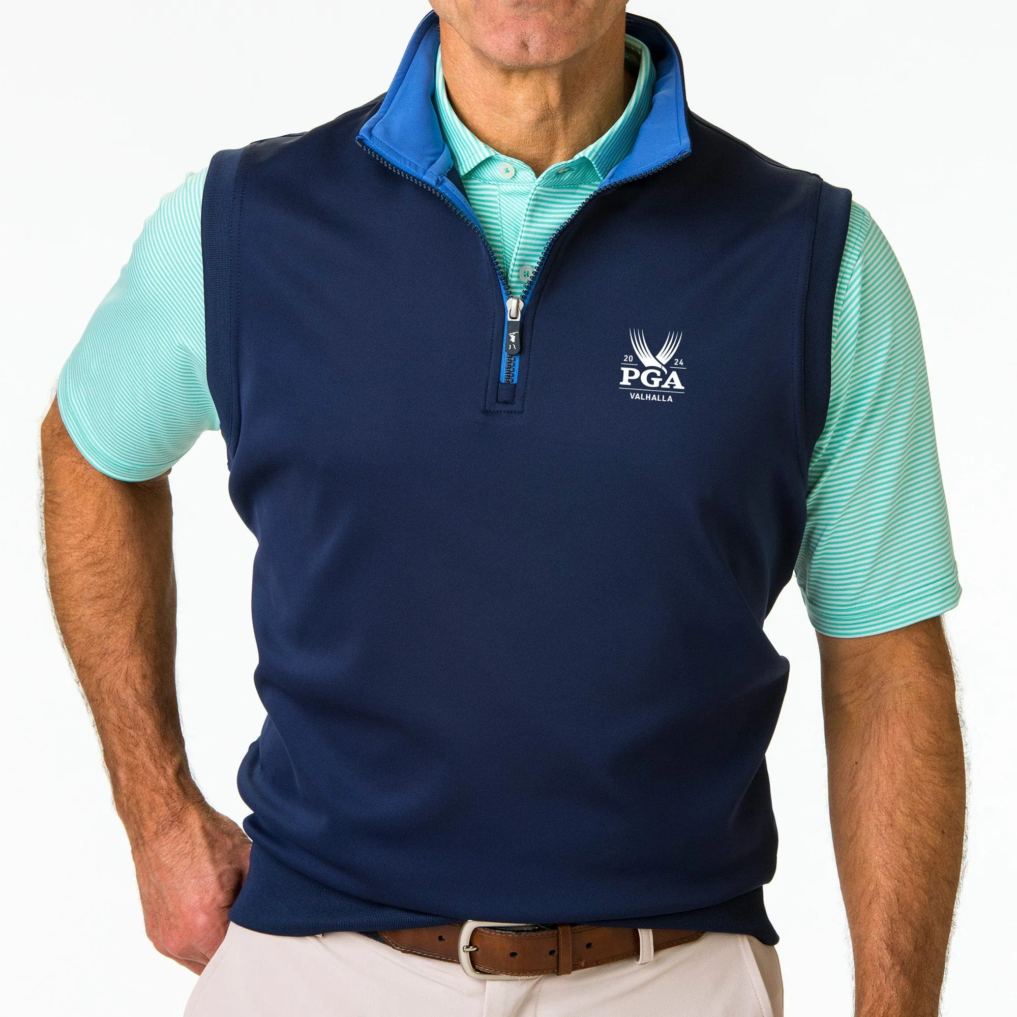 2024 PGA Championship Caves Solid Quarter Zip Vest