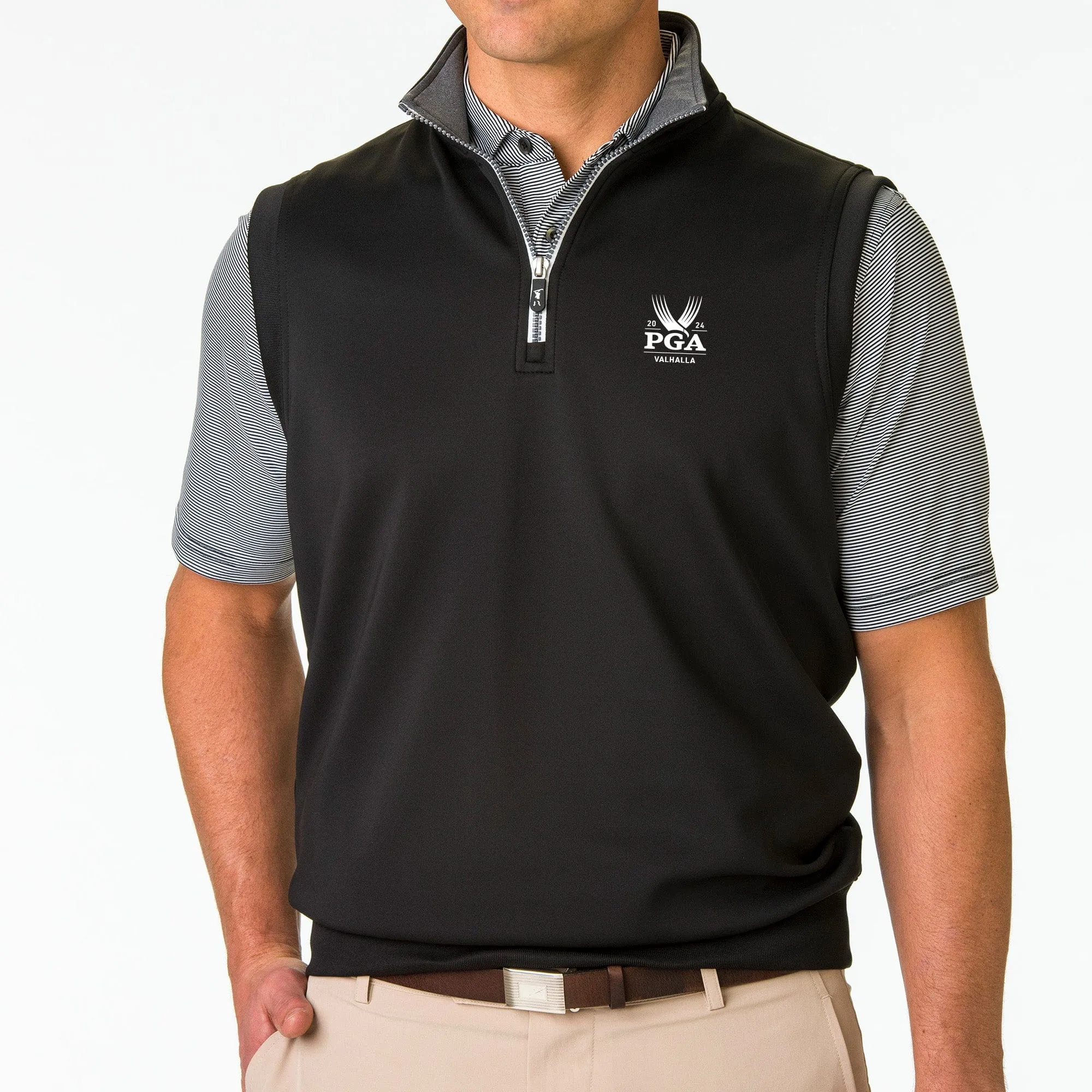 2024 PGA Championship Caves Solid Quarter Zip Vest