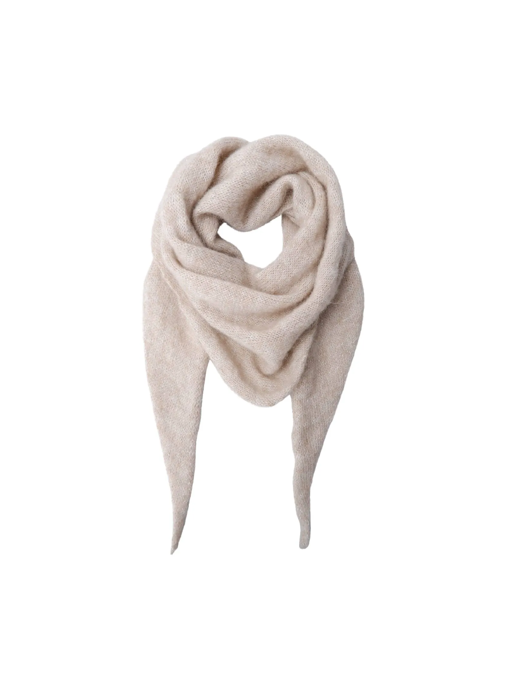 BCDELL knitted glitter scarf - Nature