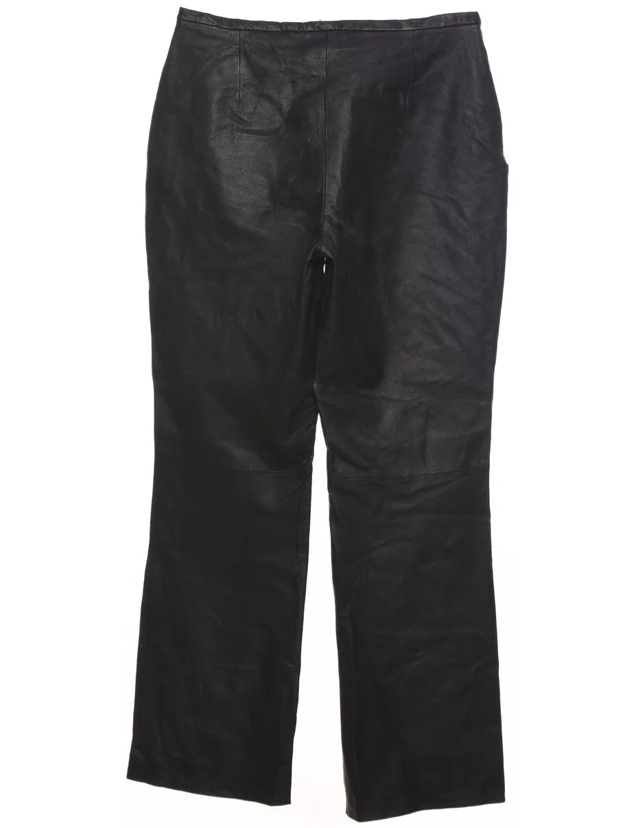 Black Leather Trousers - W31 L31