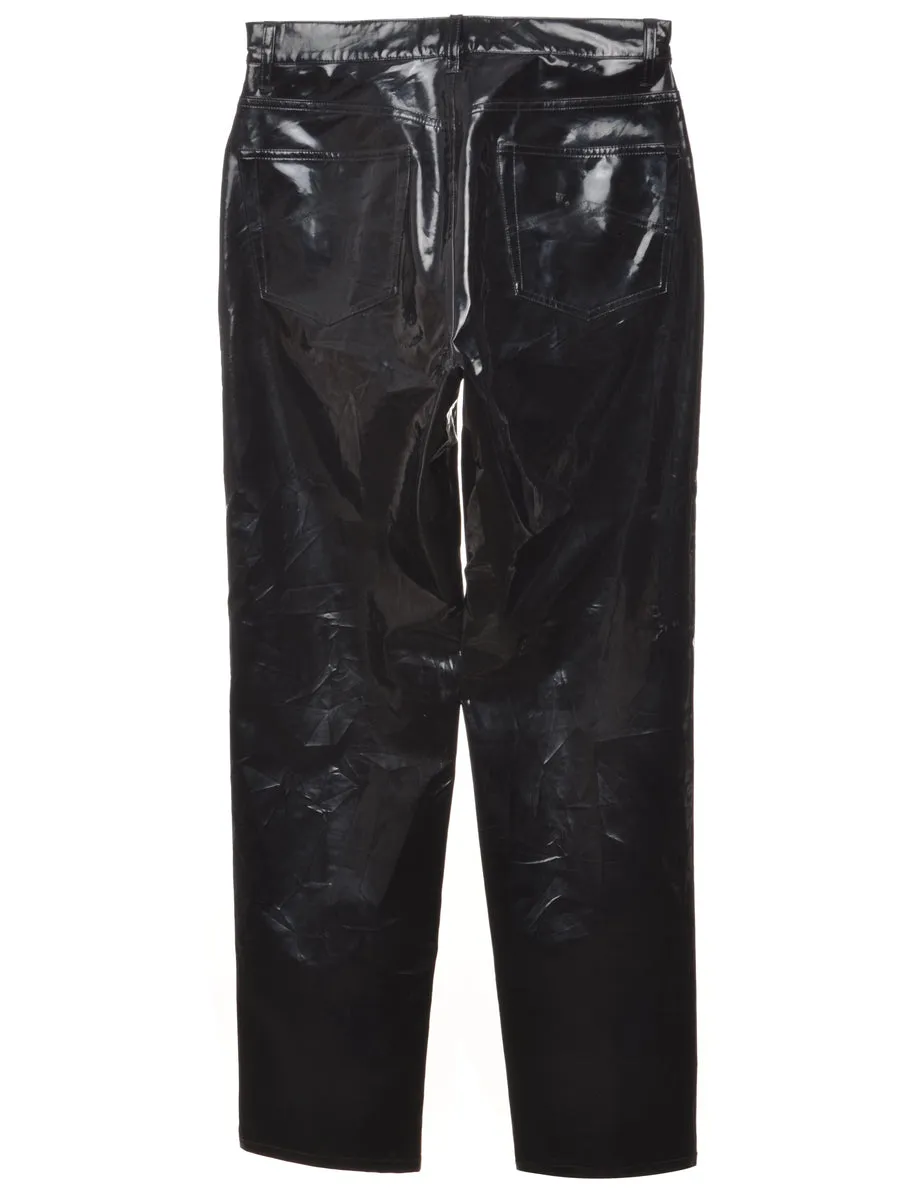 Black PVC Armani Exchange Tapered Trousers - W31 L32