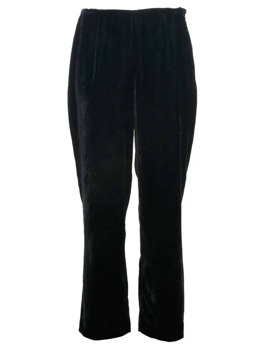 Black Velvet Trousers - W29 L28