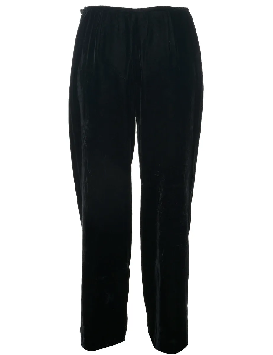 Black Velvet Trousers - W29 L28