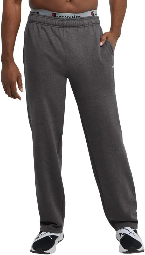 Champion Men's Sweatpants, Powerblend, Fleece, Open-bottom Sweatpants (Reg. Or Big & Tall)