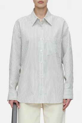 CLOSED WOMENS COTTON/WOOL BLEND SHIRT BLOUSE - IVORY