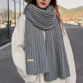 Cozy Ribbed Knitted Scarf