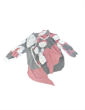 Distorted Contrast Striped Shirt