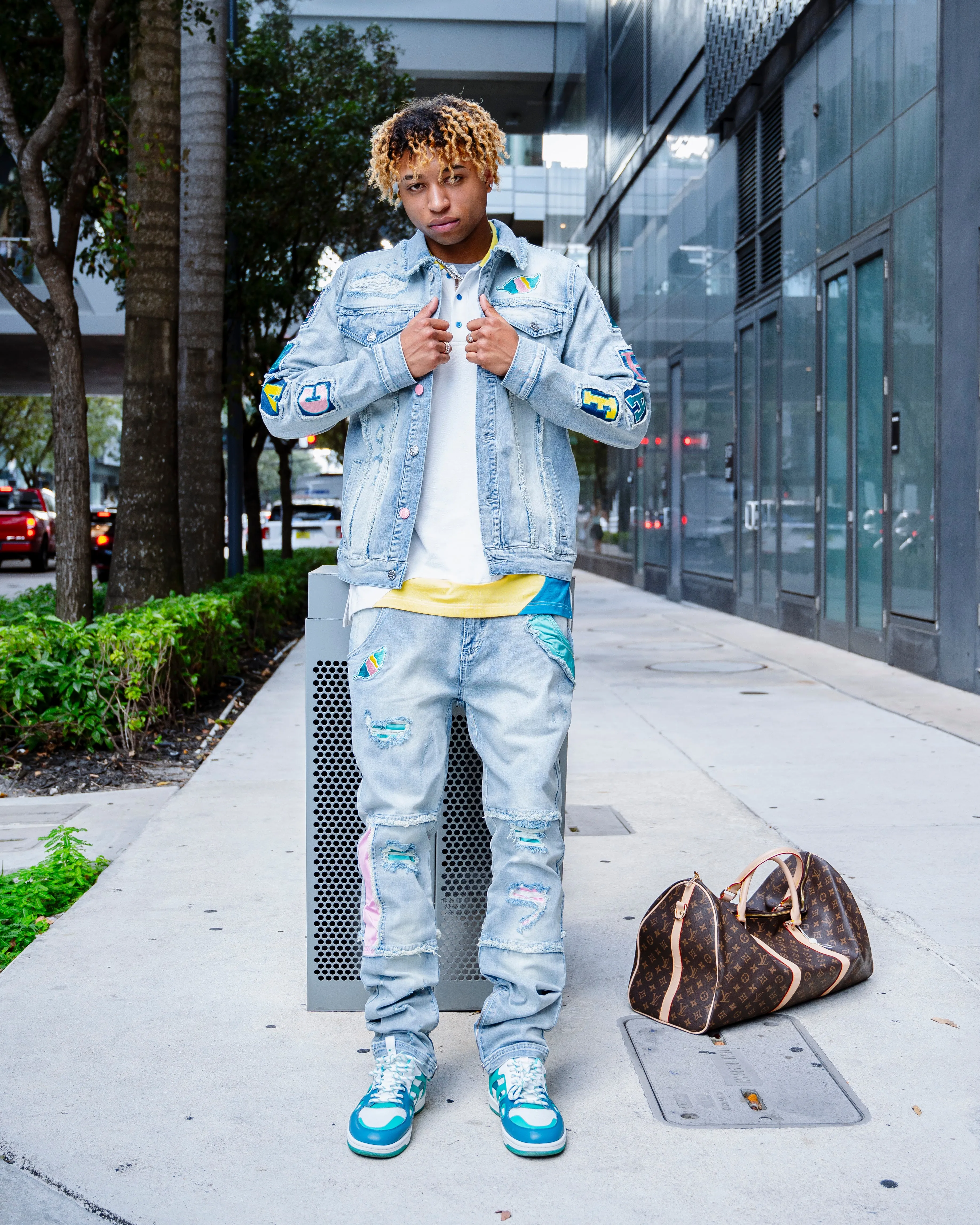 Growth Patchwork Denim Jacket