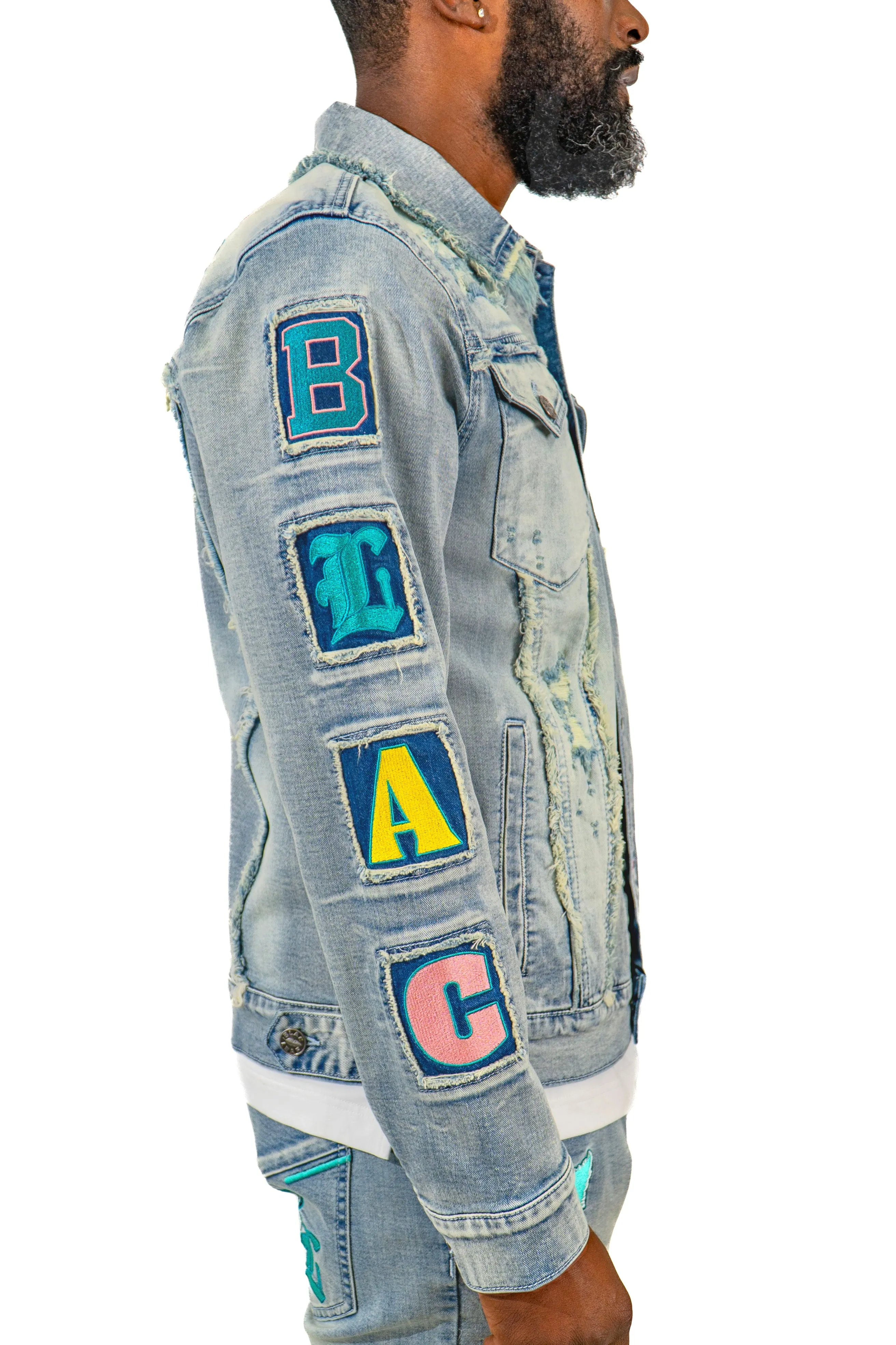 Growth Patchwork Denim Jacket