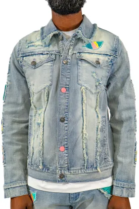 Growth Patchwork Denim Jacket