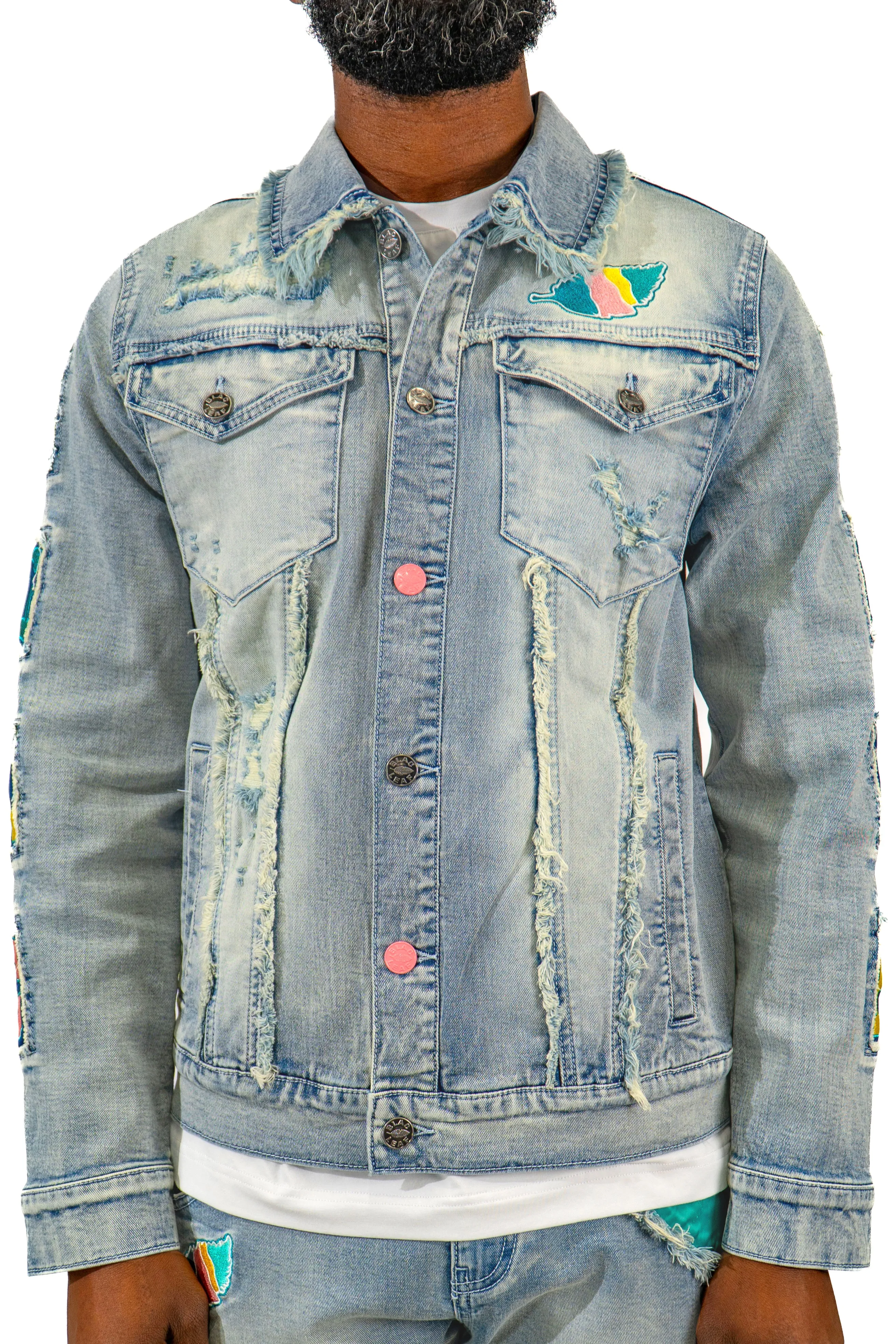 Growth Patchwork Denim Jacket