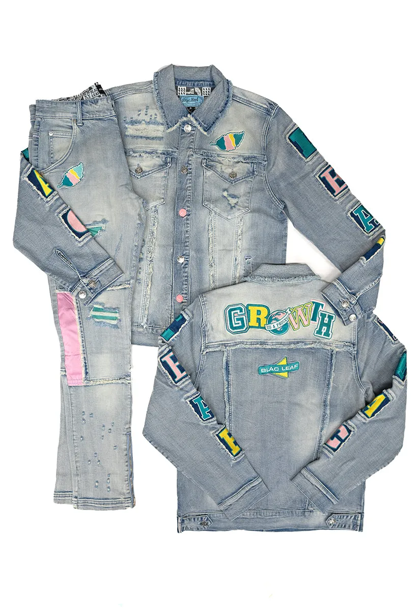 Growth Patchwork Denim Jacket