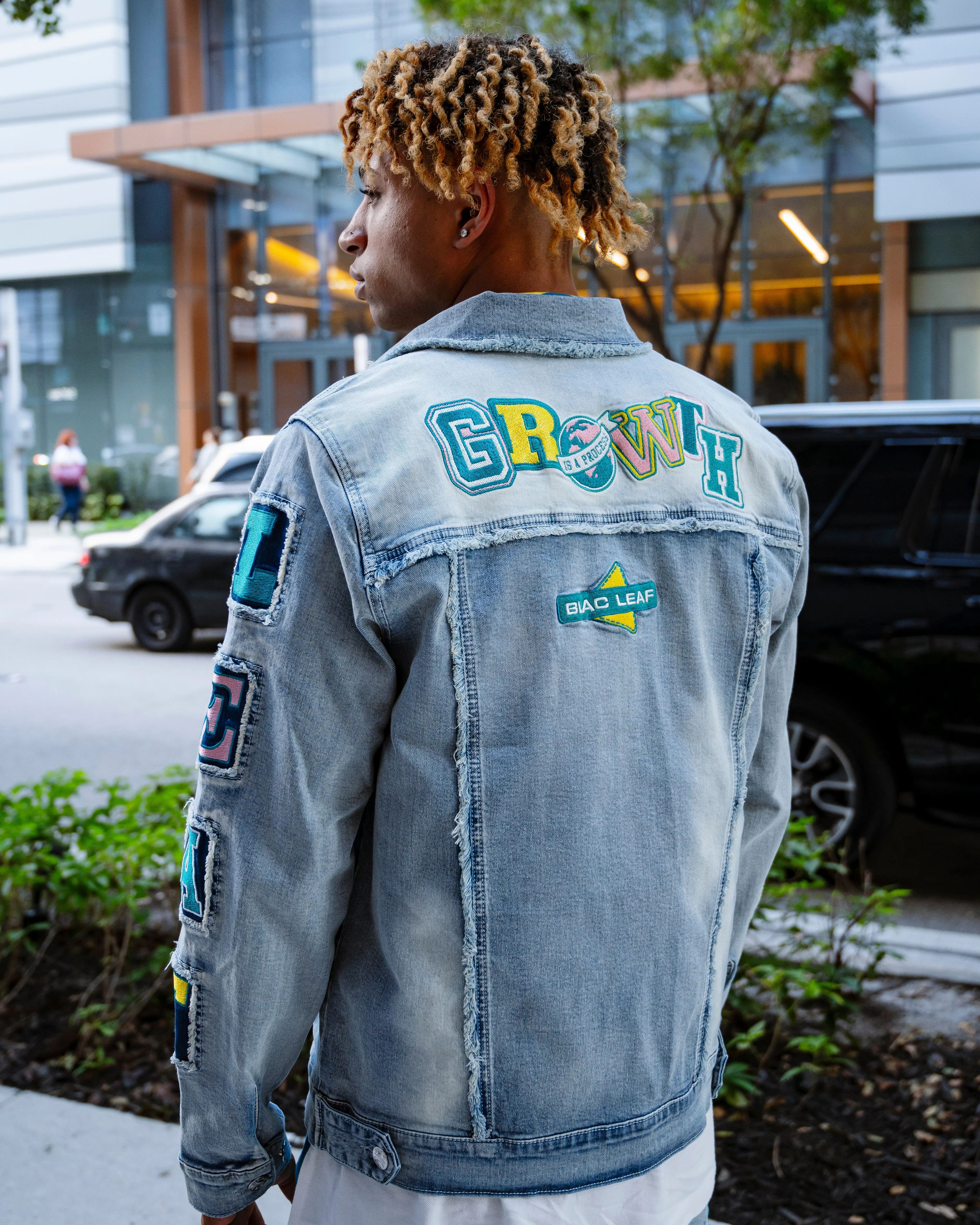 Growth Patchwork Denim Jacket