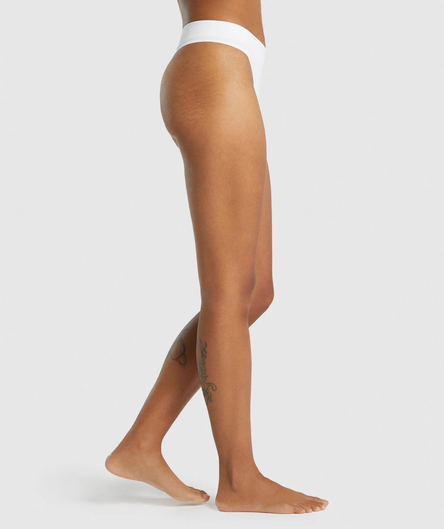 Gymshark Seamless High Rise Thong - White