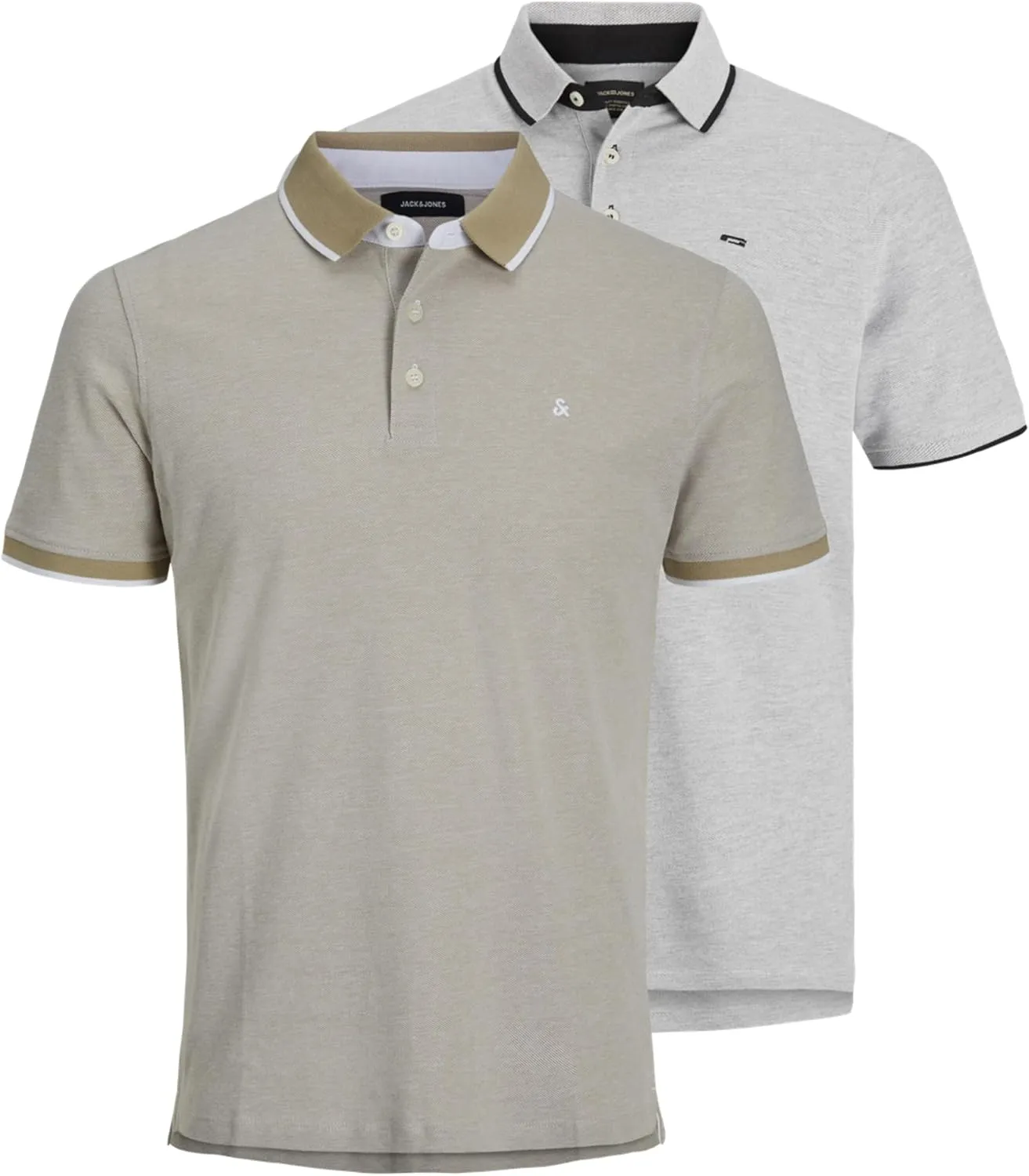 JACK & JONES Mens Jjepaulos Polo Ss 2pk Mp NoosPolo Shirt
