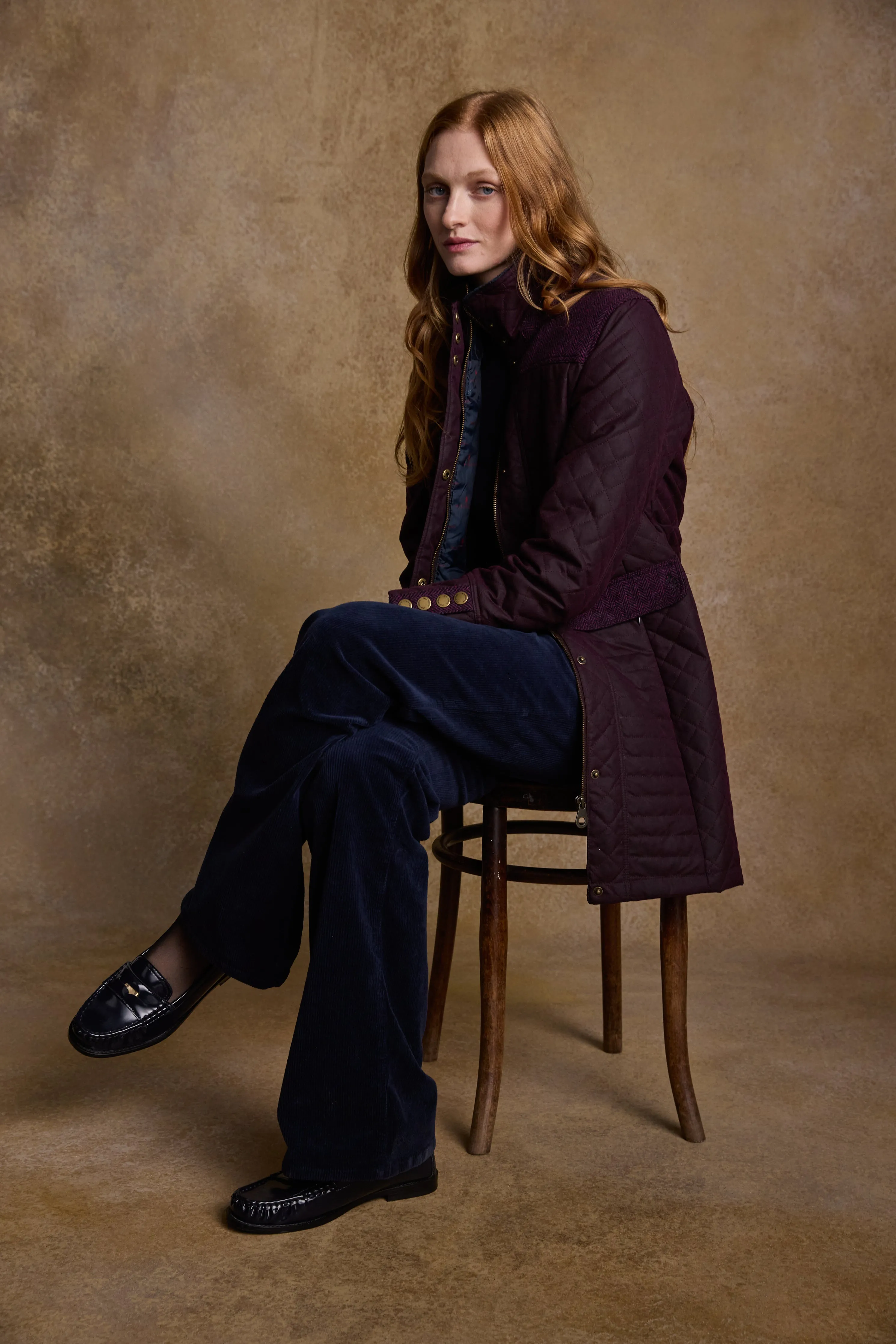 Jodie Wax Coat - Claret