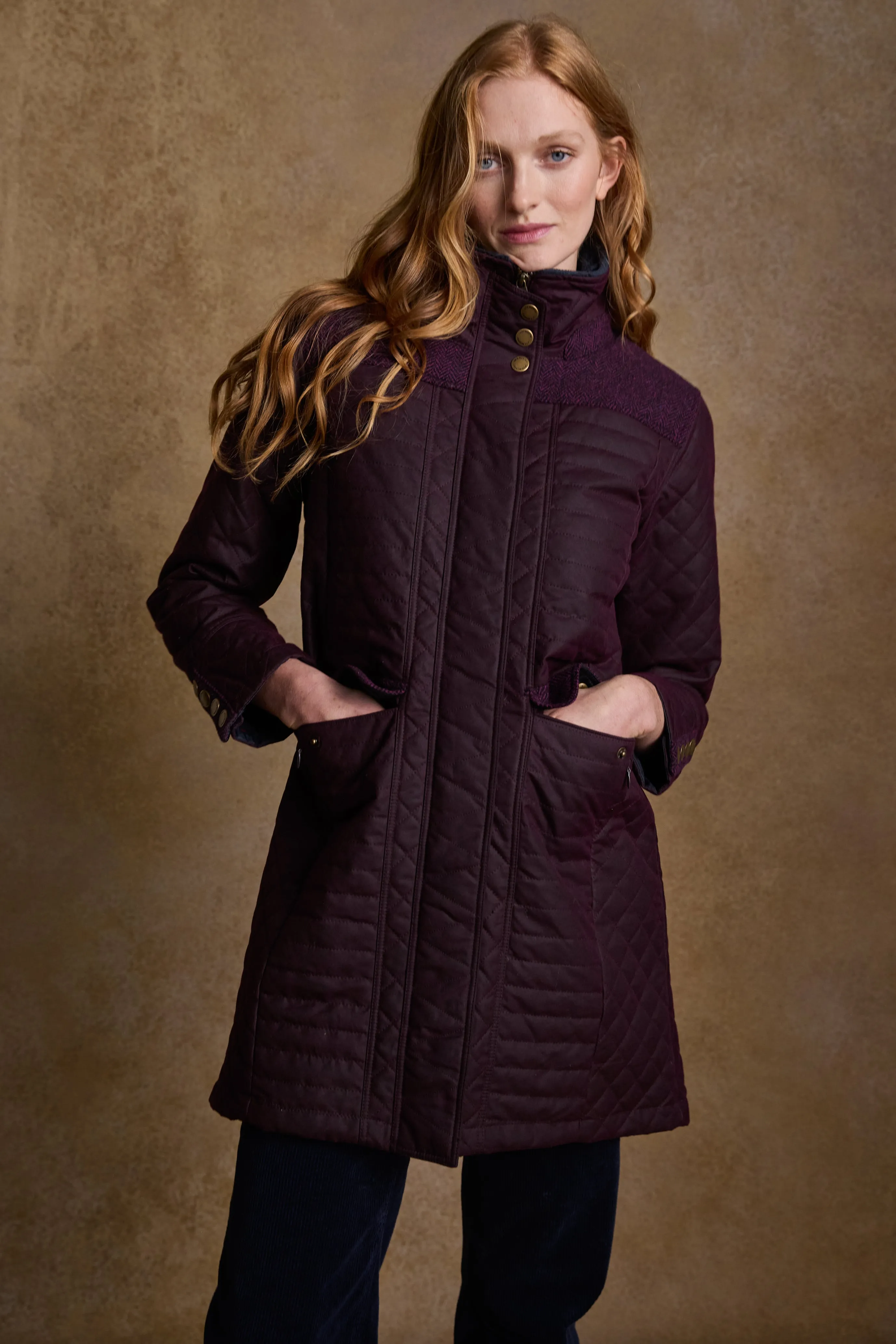 Jodie Wax Coat - Claret