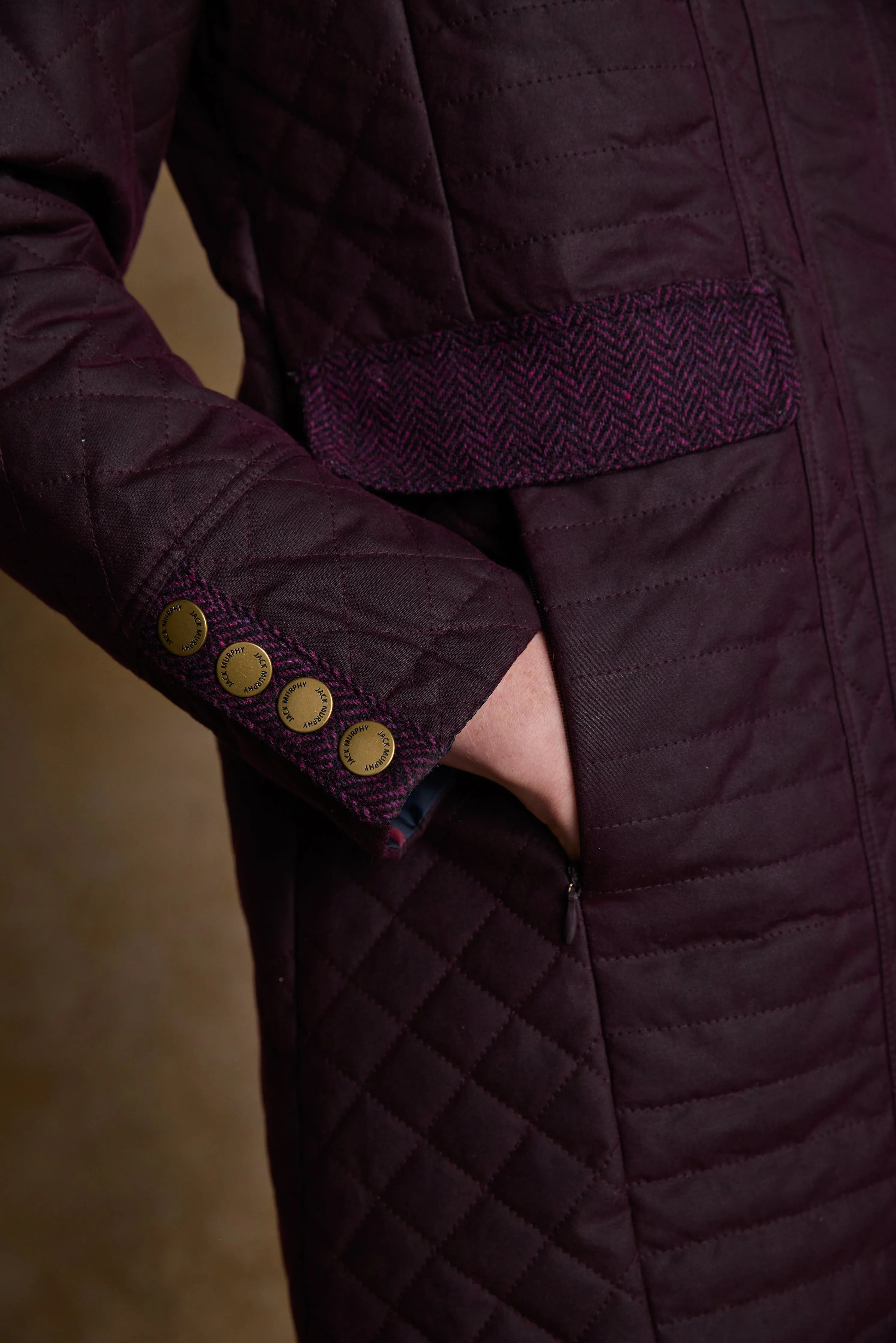 Jodie Wax Coat - Claret