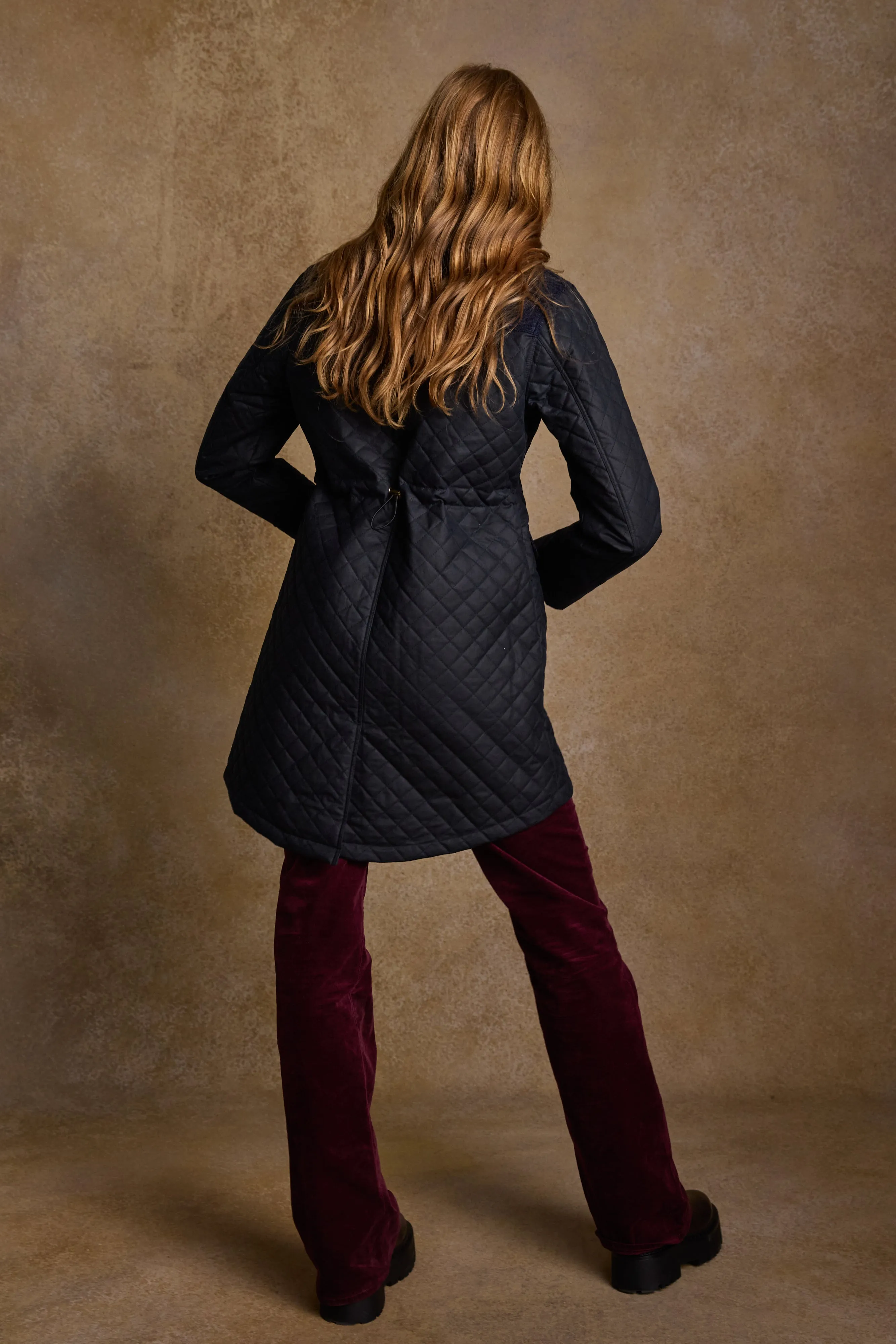 Jodie Wax Coat -  Navy