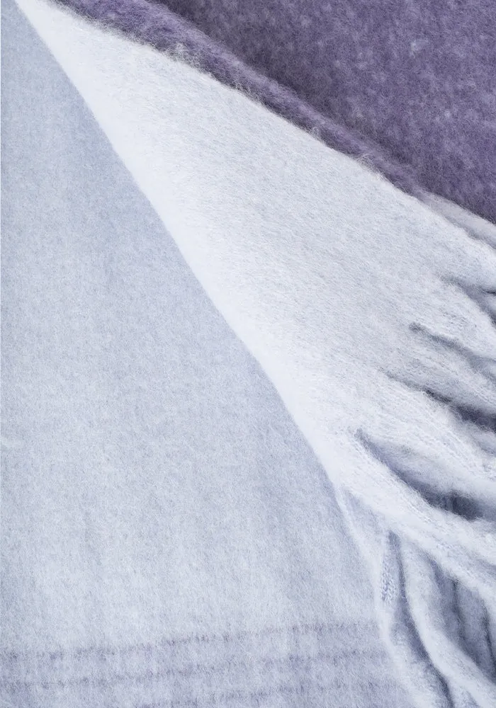 Lilac Two Tone Cosy Knitted Scarf