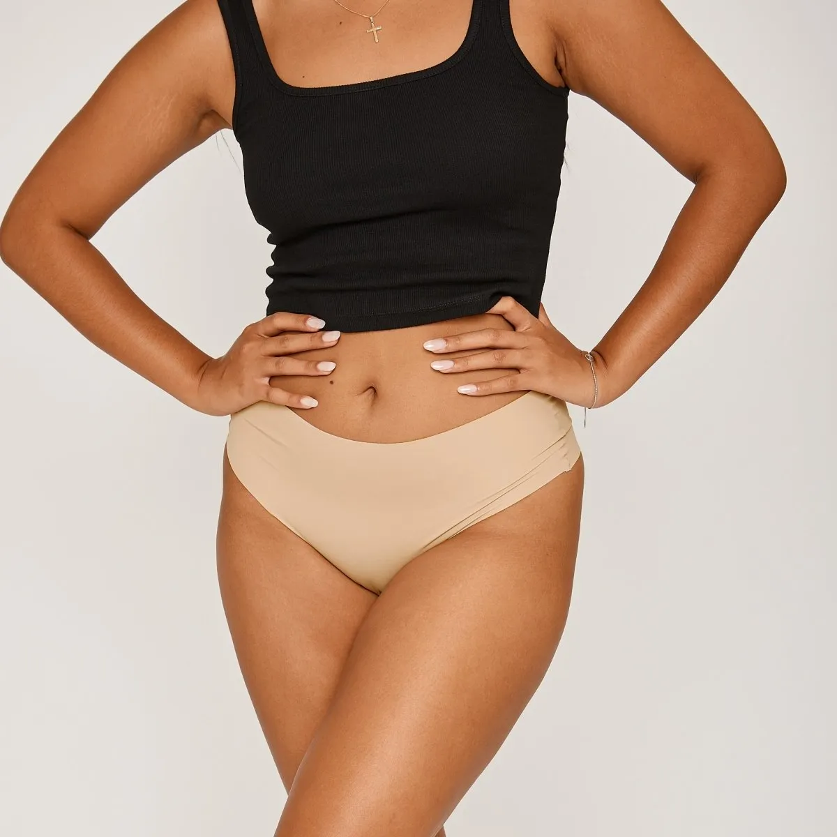 Mid-Rise Thong - Seamless Ultrasmooth - Latte
