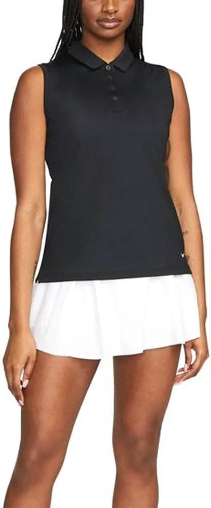 Nike Women`s Dri-Fit Victory Sleeveless Golf Polo Shirt