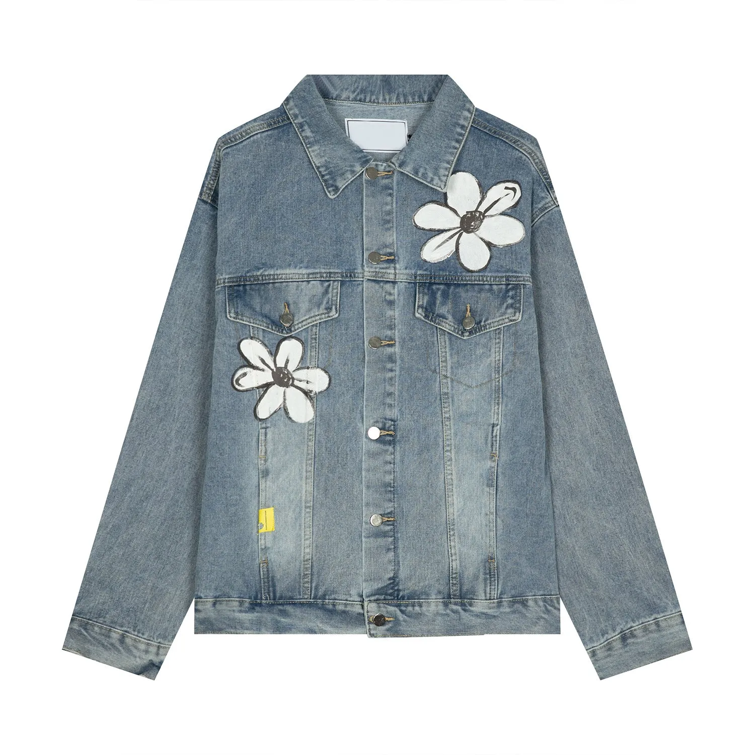 Paisley Denim Jacket Men's Autumn Loose Printed Casual Denim Jacket