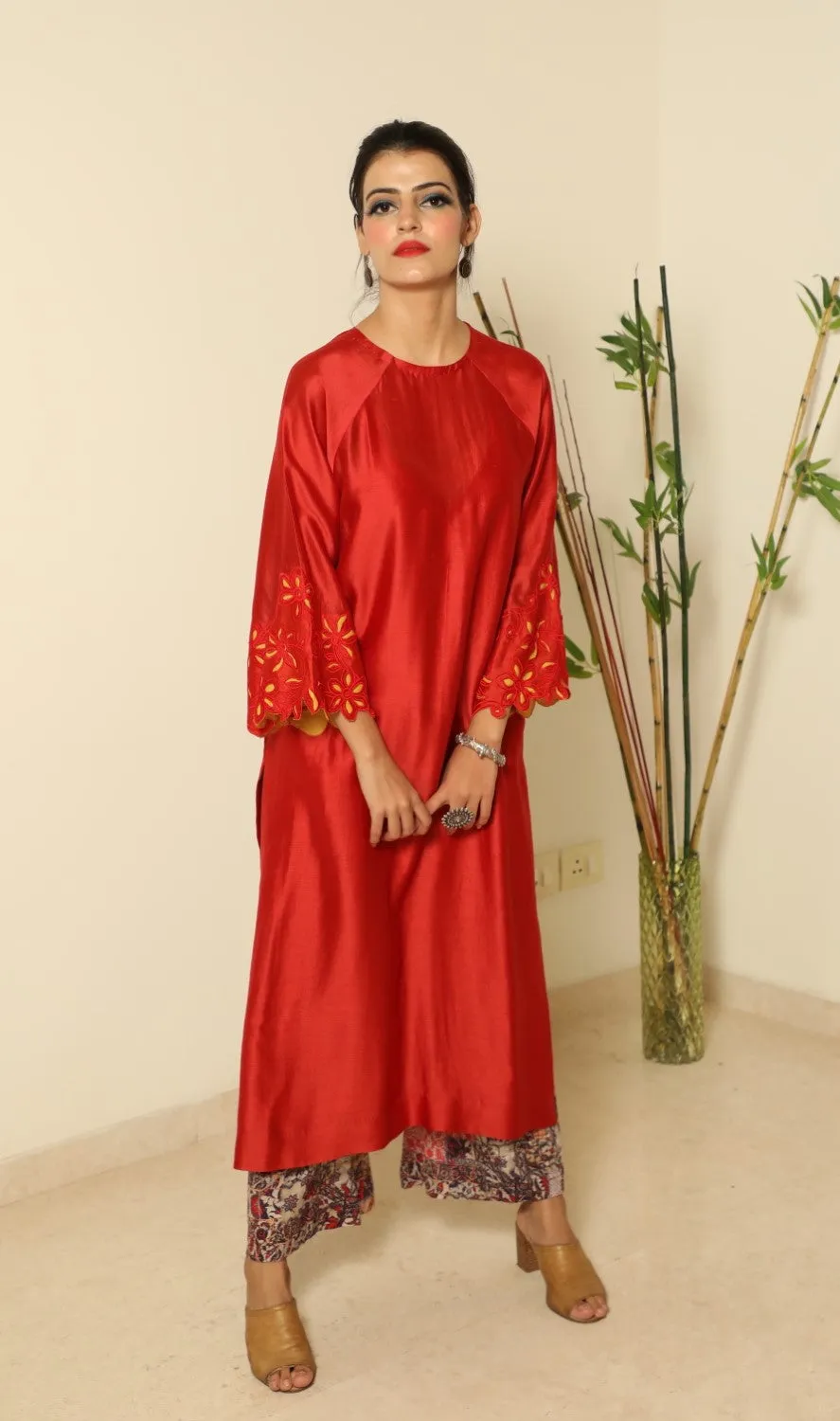 Red Spinel Tunic Set
