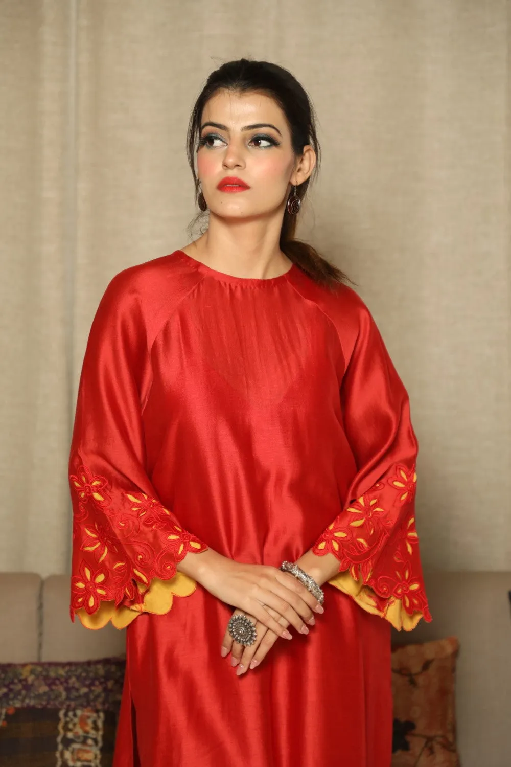 Red Spinel Tunic Set