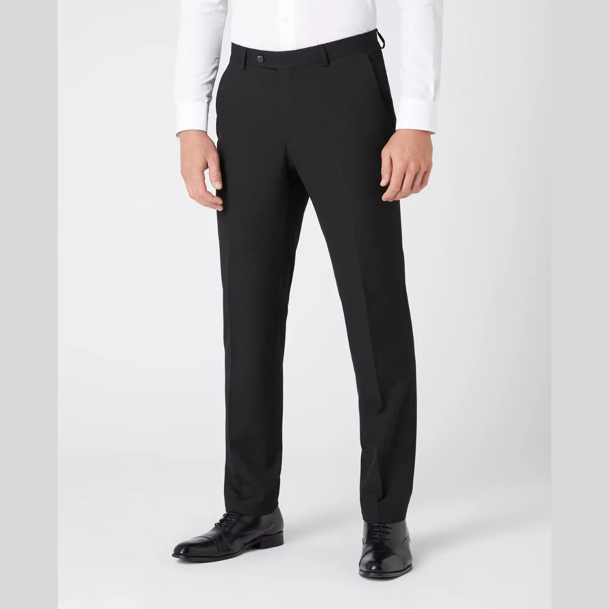 Remus Uomo Tapered Fit Suit Trousers - Black