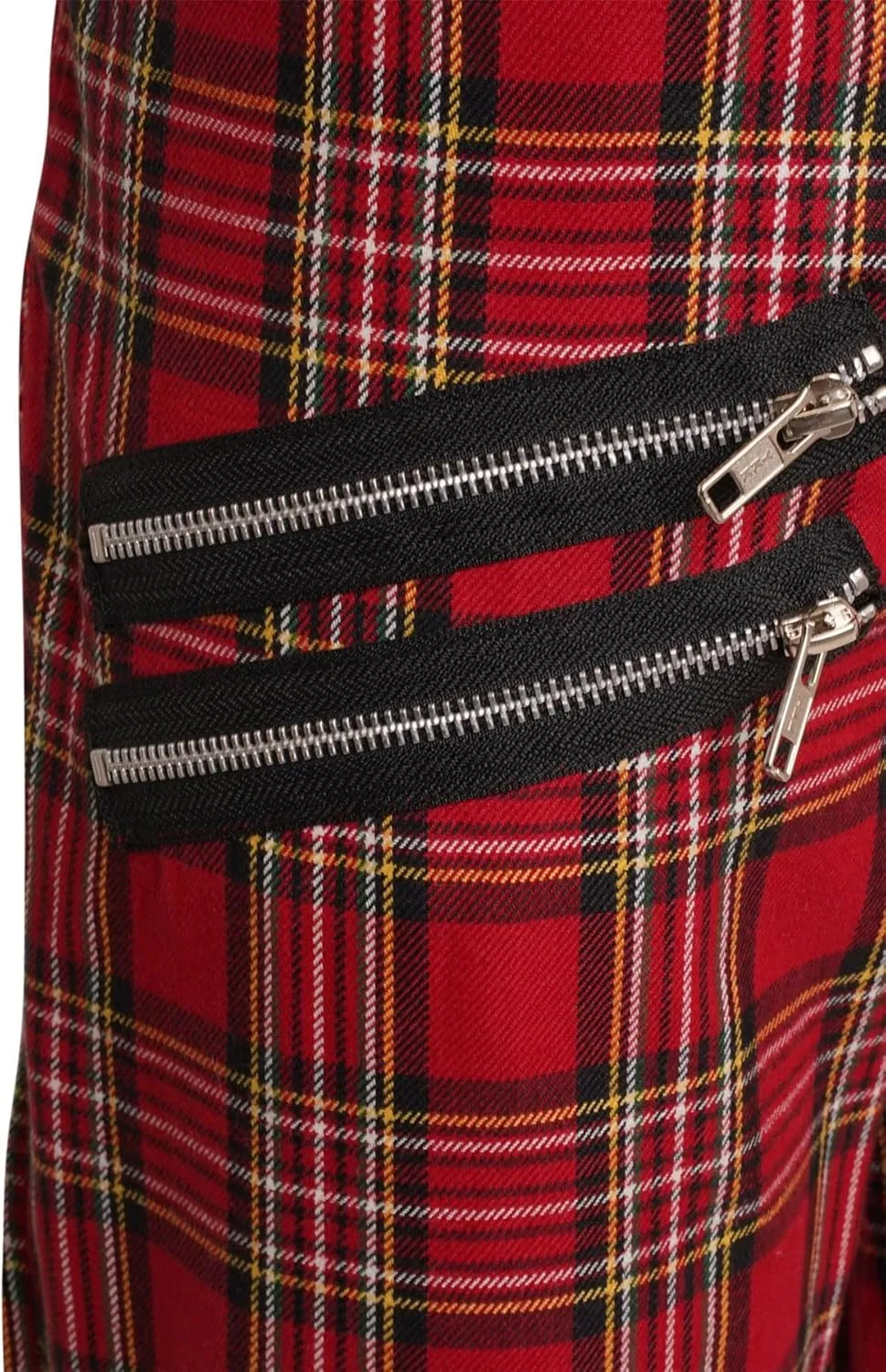 Ro Rox Check Trousers Unisex Plaid Tartan Pants Emo Punk Gothic Tapered