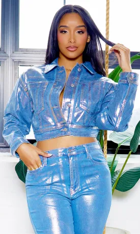 Silver Denim Fusion Jacket