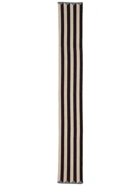 Small Vertical Stripe Scarf Black & Oatmeal Sample Sale