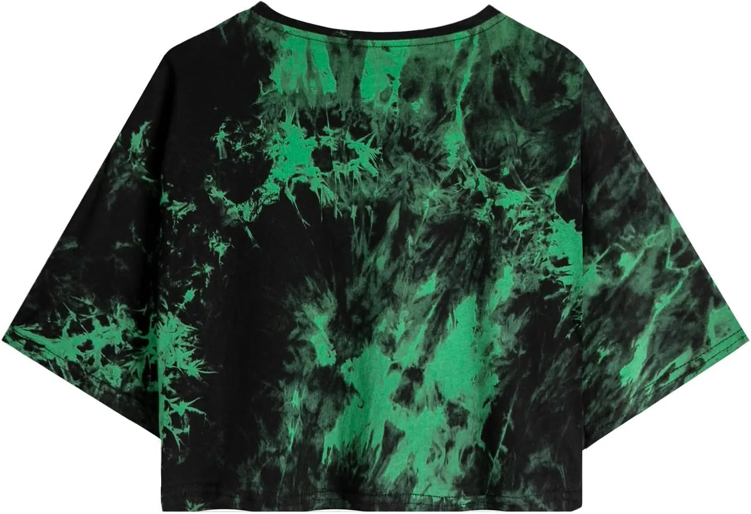 SOFIA'S CHOICE Tie Dye Crop Tops for Women Loose Fit Summer Short Sleeve T Shirt Boxy Cropped Tees