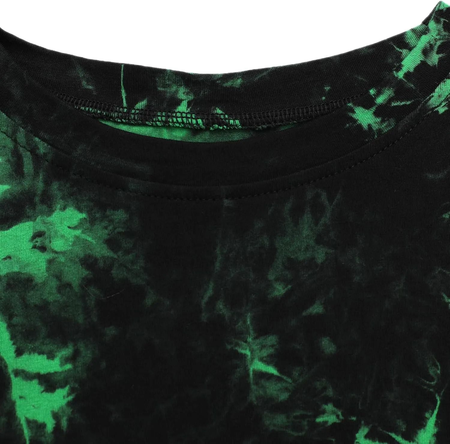 SOFIA'S CHOICE Tie Dye Crop Tops for Women Loose Fit Summer Short Sleeve T Shirt Boxy Cropped Tees