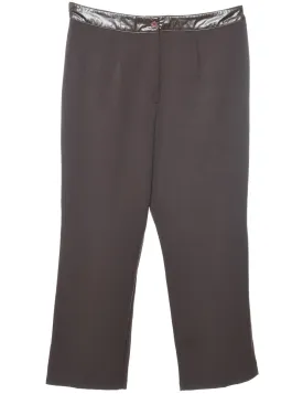 Tapered Dark Brown Trousers - W37 L29