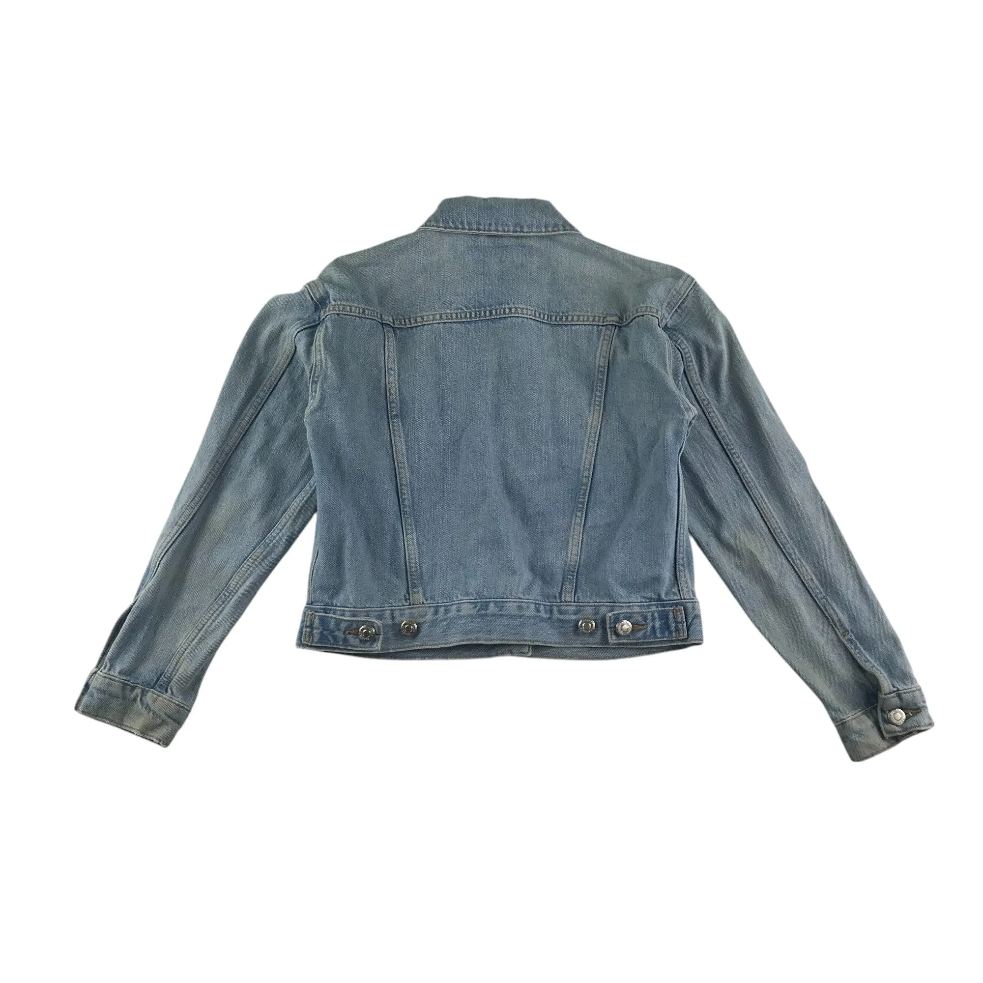 Top Shop denim jacket women size UK 6 light blue denim cotton