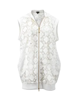 Tulle Hooded Zip Vest