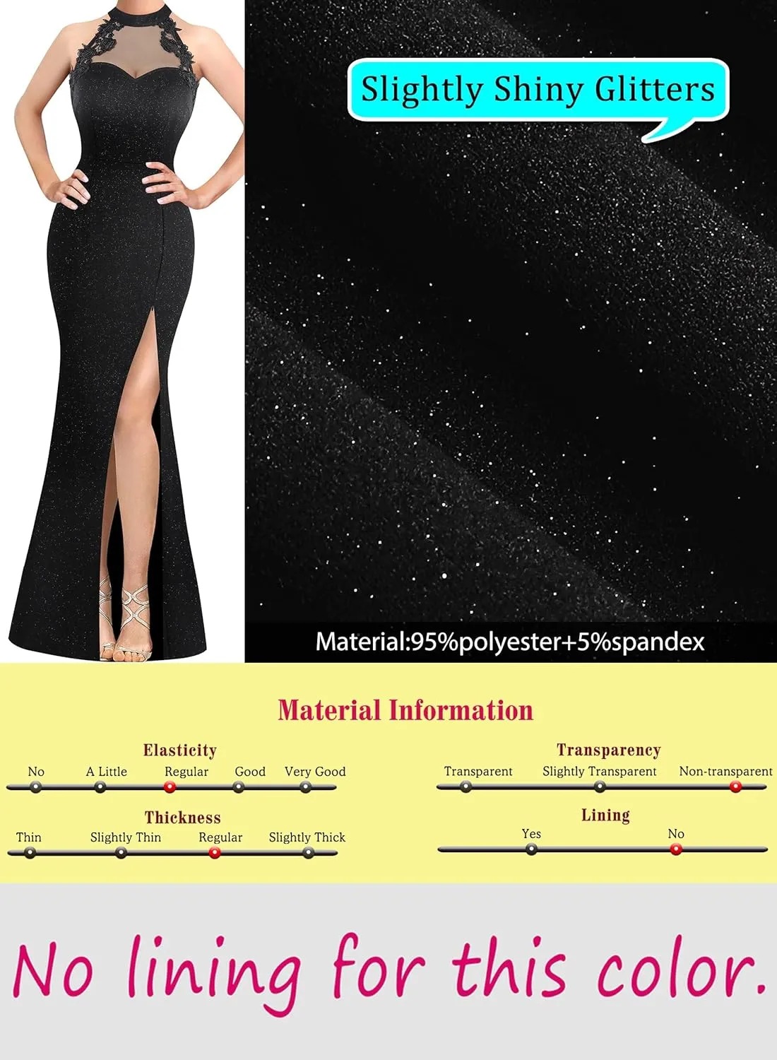 VFSHOW Womens Formal Sexy Halter High Slit Prom Wedding Guest Maxi Dress 2023 Illusion Sweetheart Neckline Evening Long Gown