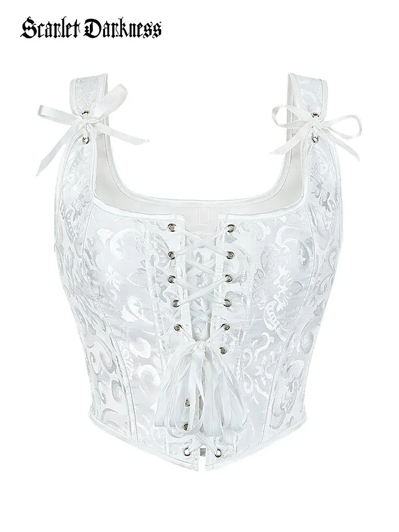 Women Jacquard Corset Top Style for Matching
