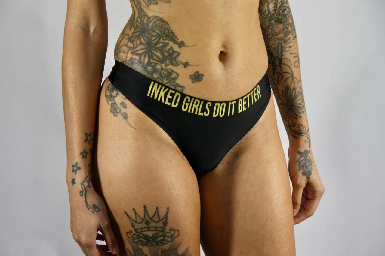 WOMENS SEAMLESS THONG - INKED GIRLS DO IT BETTER
