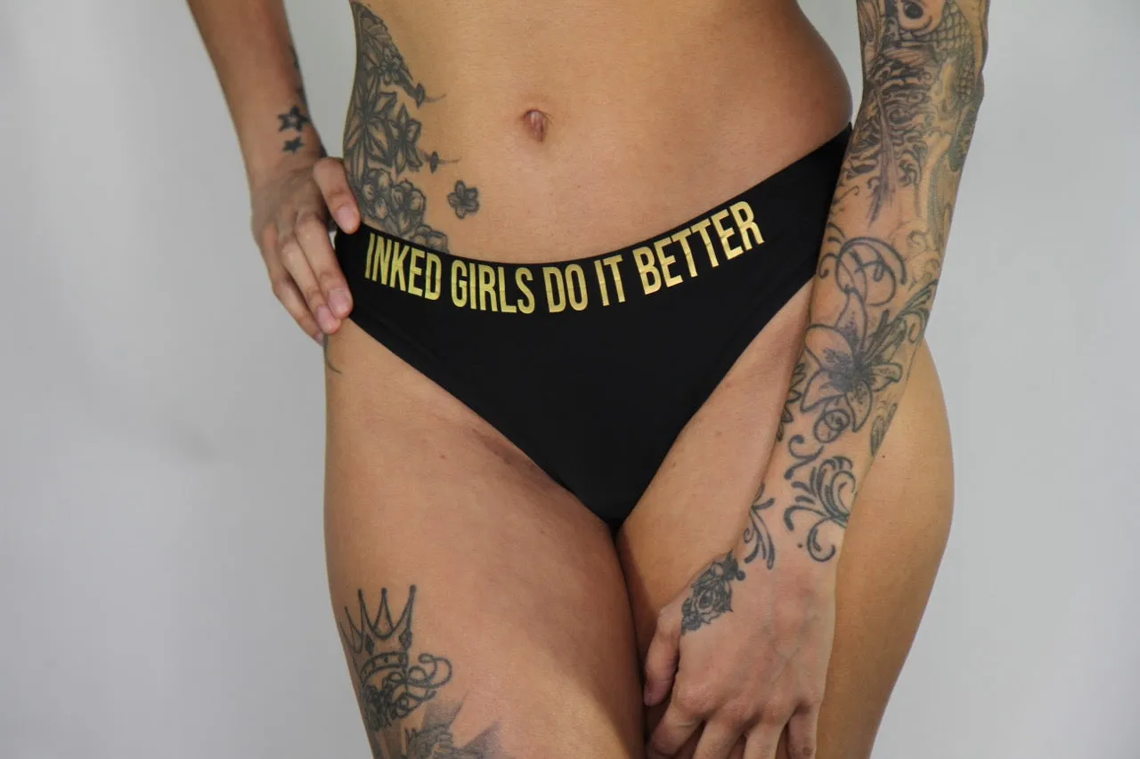 WOMENS SEAMLESS THONG - INKED GIRLS DO IT BETTER